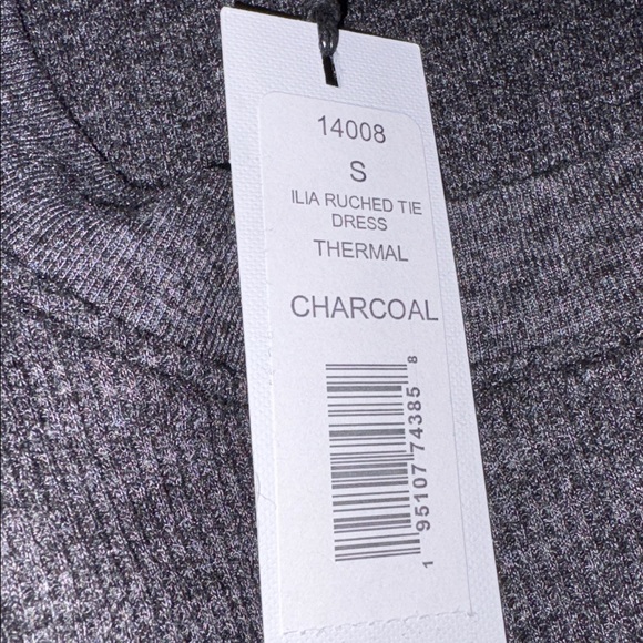 Michael Stars Women's Ilia Ruched Tie Maxi, Charcoal - Picture 6 of 6